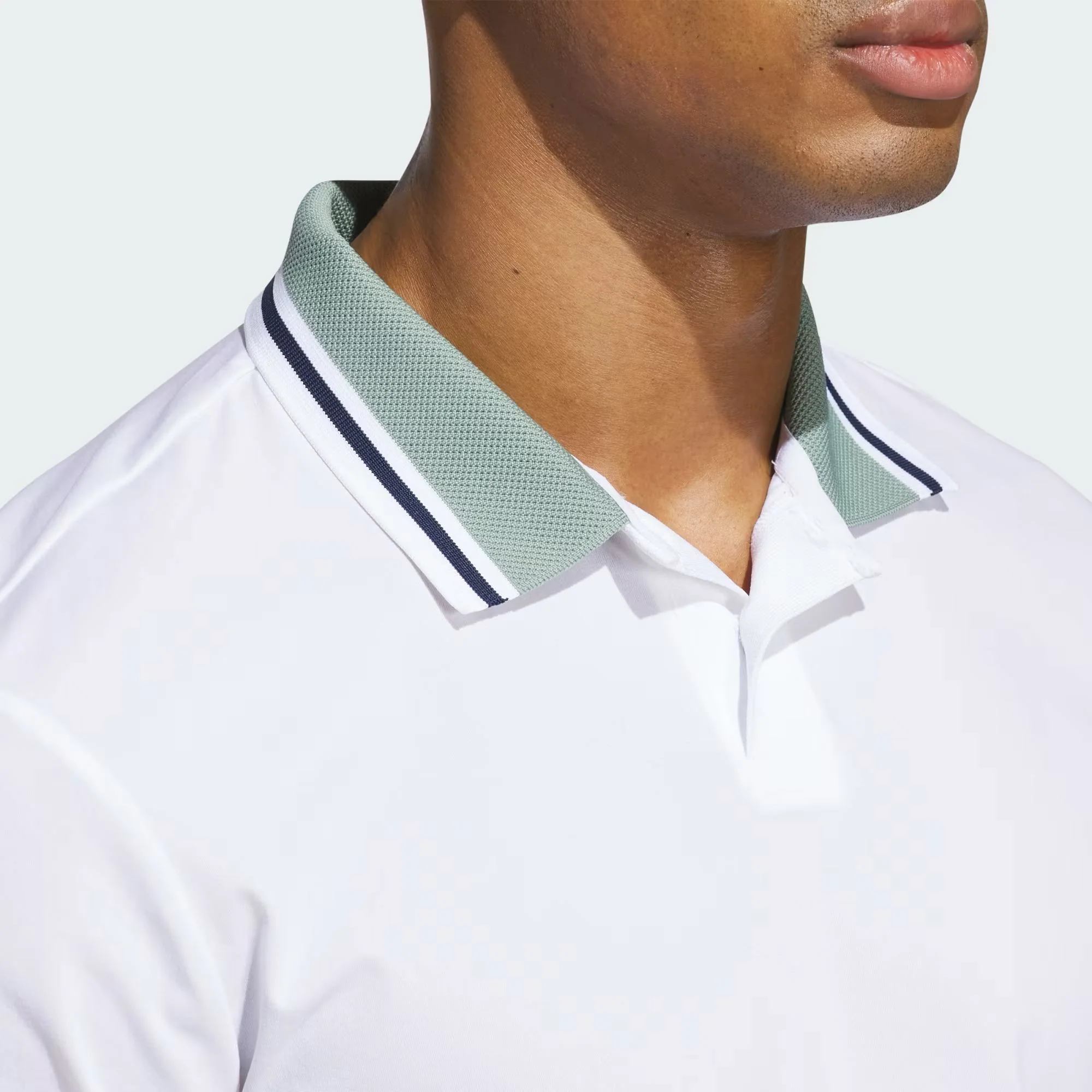 Adidas Polo BEYOND TWISTKNIT blanc - Image 7