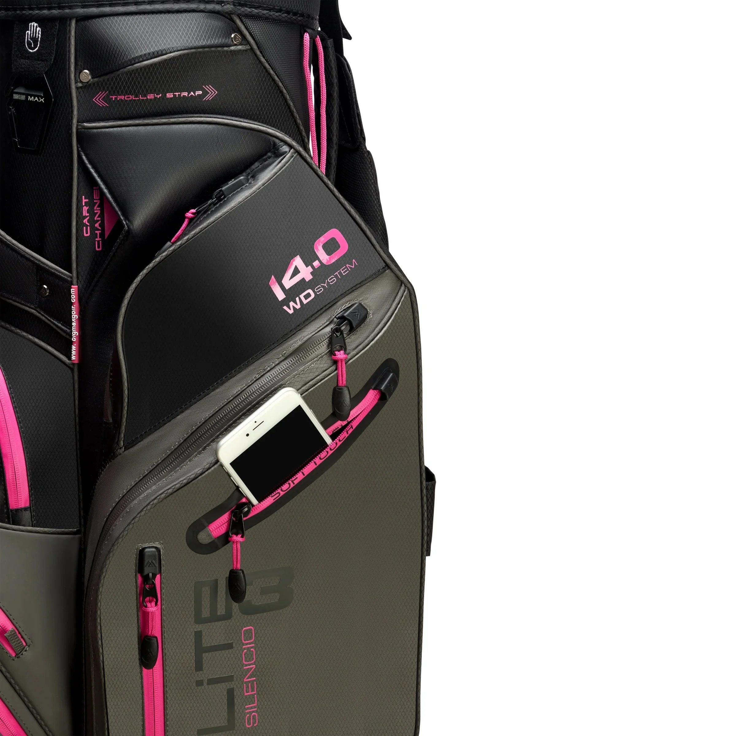 Big Max Sac Chariot Silencio 3 Charcoal/Fushia - Image 9