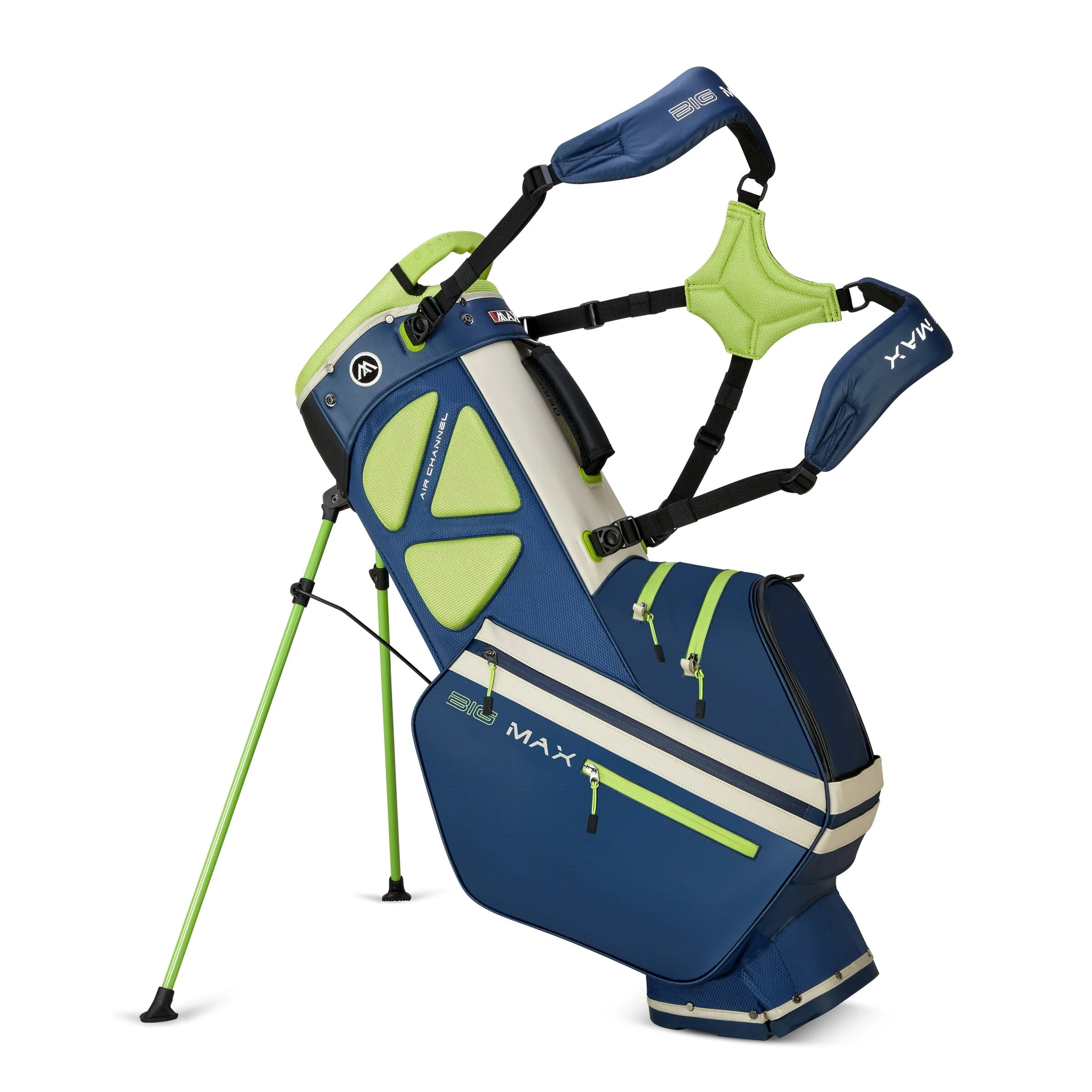 Big Max sac trépied Dri Lite Hybrid Tour 2 Bleu Marine / Vert Lime - Image 3