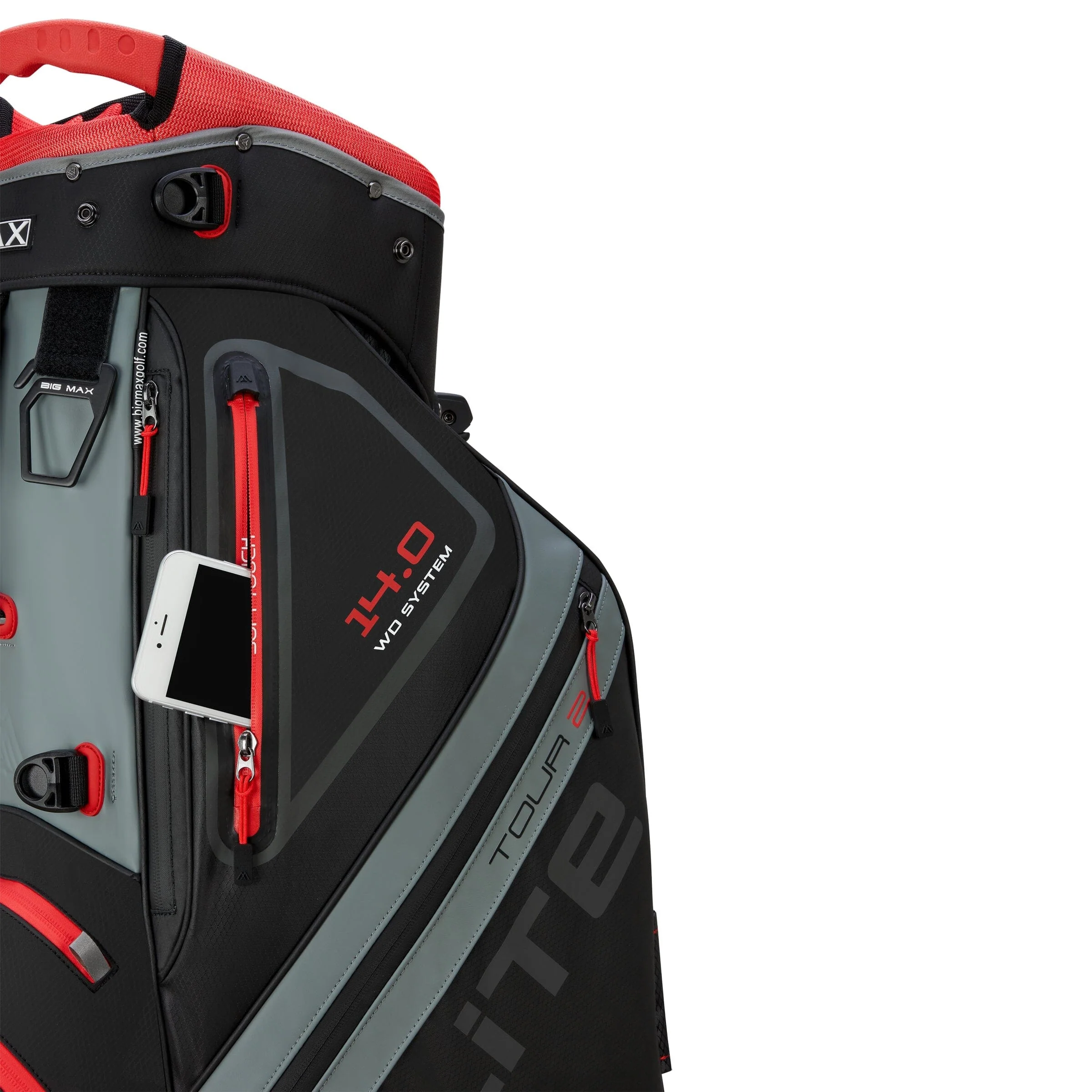 Big Max sac trépied Dri Lite Hybrid Tour 2 Noir Gris Rouge - Image 8