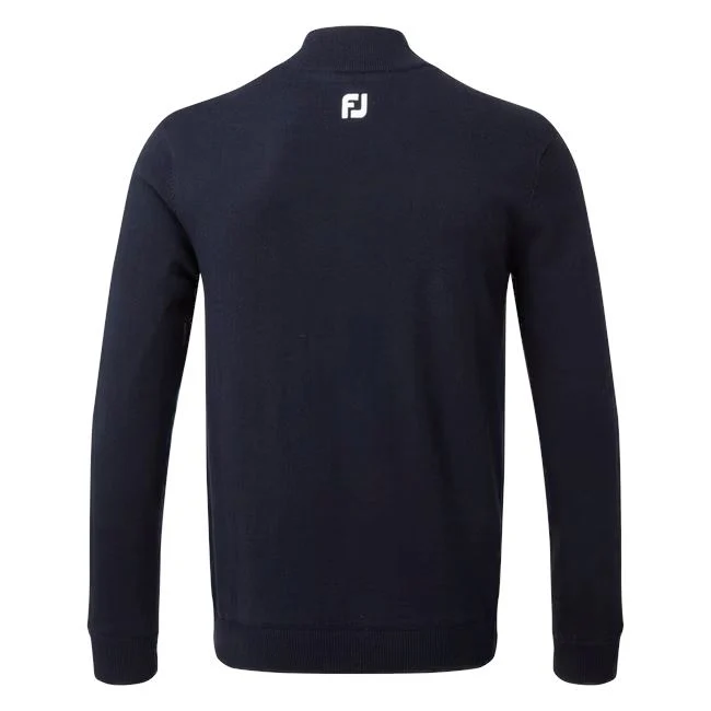 FootJoy Pullover 1/2 Zip Membrané Mélange de Laine Bleu Marine - Image 4
