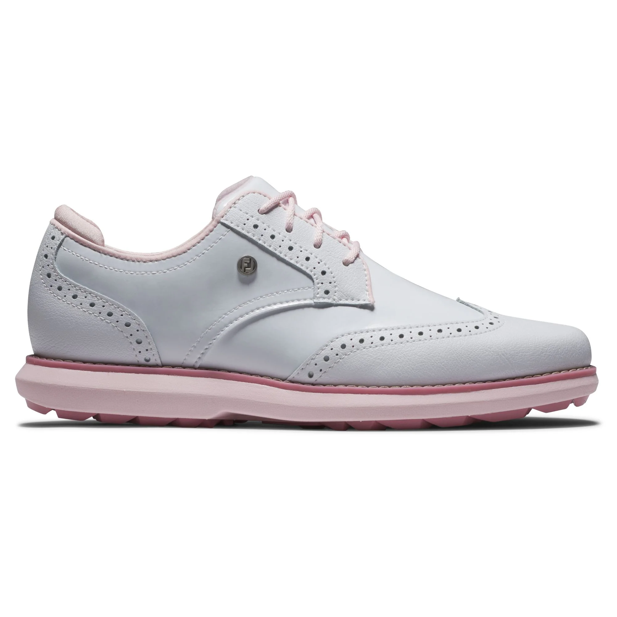 Footjoy Chaussure Femme sans crampon Traditions white pink - Image 3
