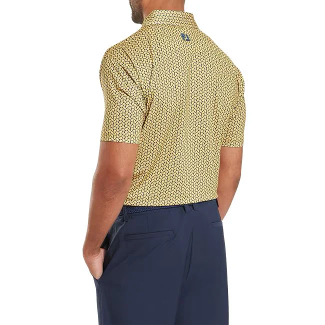 Footjoy polo en fil d'écosse imprimé Citrus Taxi Marine - Image 4