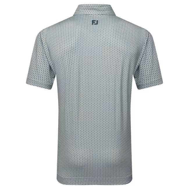 Footjoy polo en fil d'écosse imprimé pied de poule Gris - Image 4