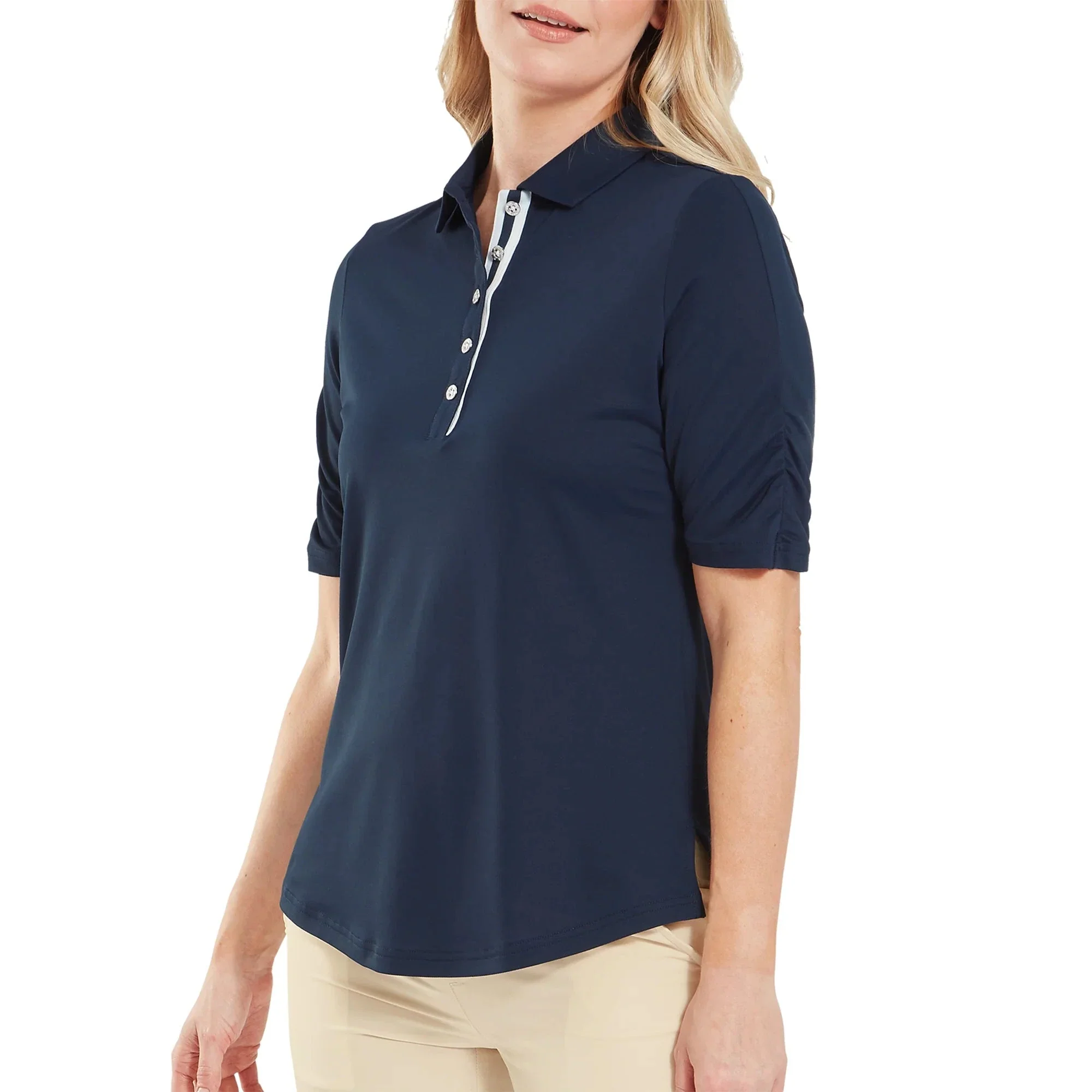 Footjoy polo femme  1/2 manches froncées Navy