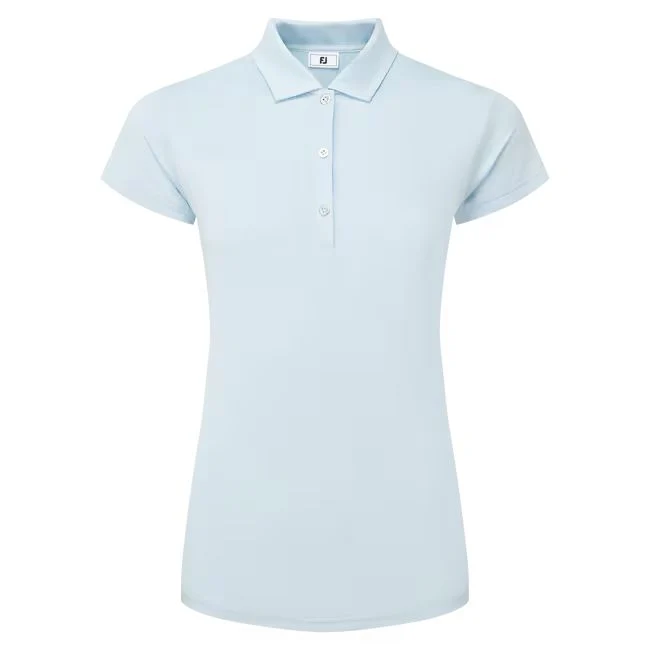 Footjoy polo femme en fil d'Écosse bleu claire