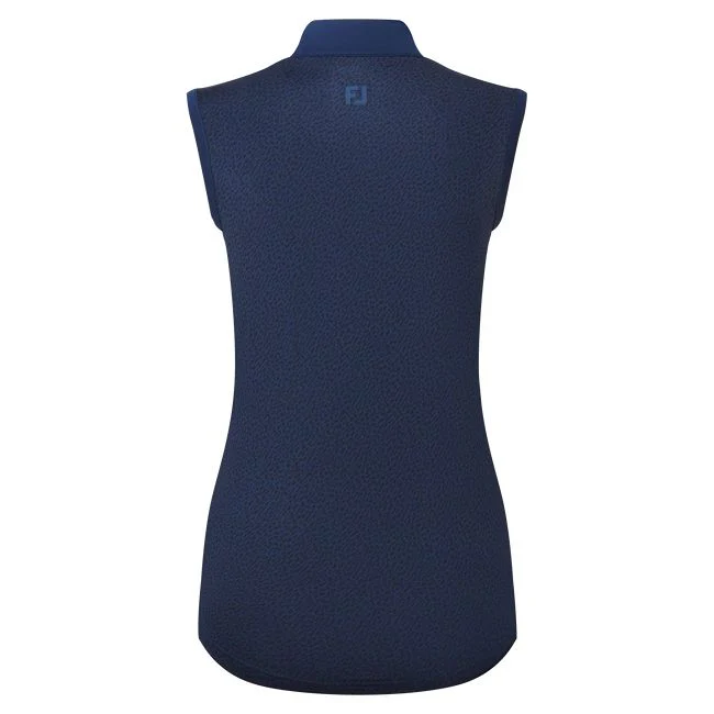 Footjoy polo femme en fil d'Écosse sans manche imprimé animal - Image 4