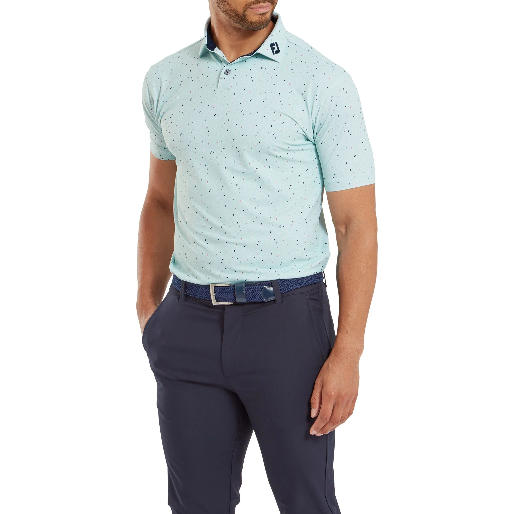 Footjoy Polo Golf Tweed Texture Sea Glass - Image 2