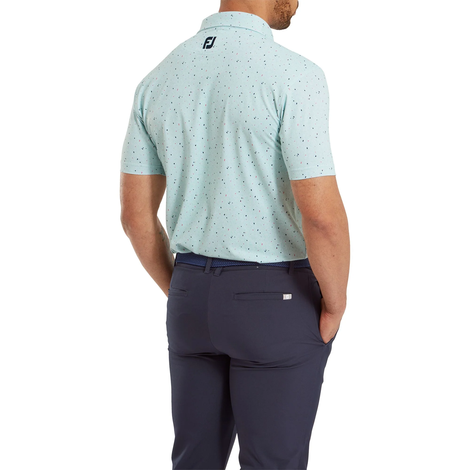 Footjoy Polo Golf Tweed Texture Sea Glass - Image 3