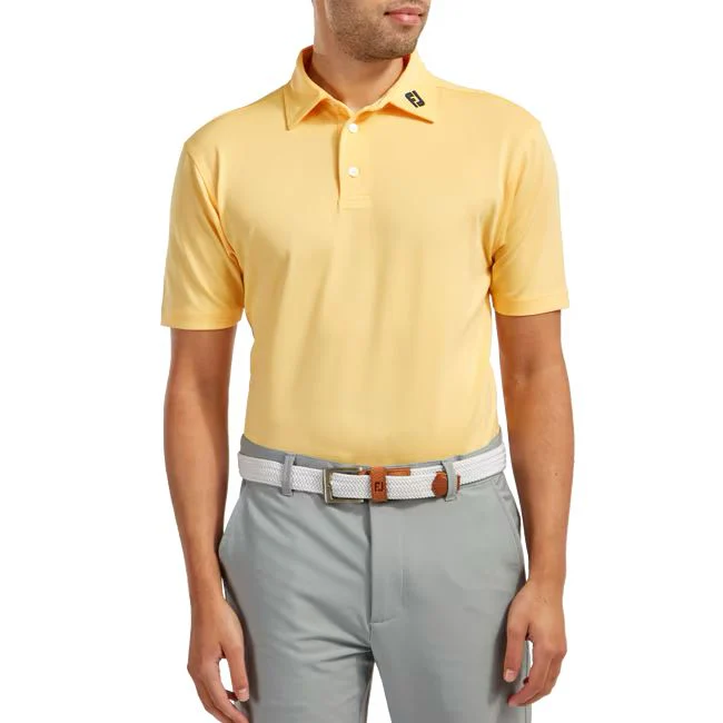 Footjoy polo Stretch Piqué Solid Jaune - Image 2