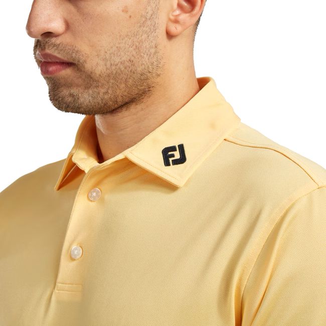 Footjoy polo Stretch Piqué Solid Jaune - Image 4