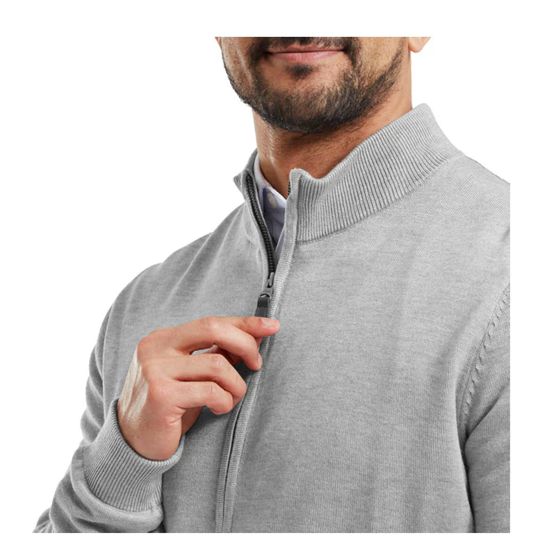 FootJoy Pull Full-Zip doublé Drirelease Gris - Image 5