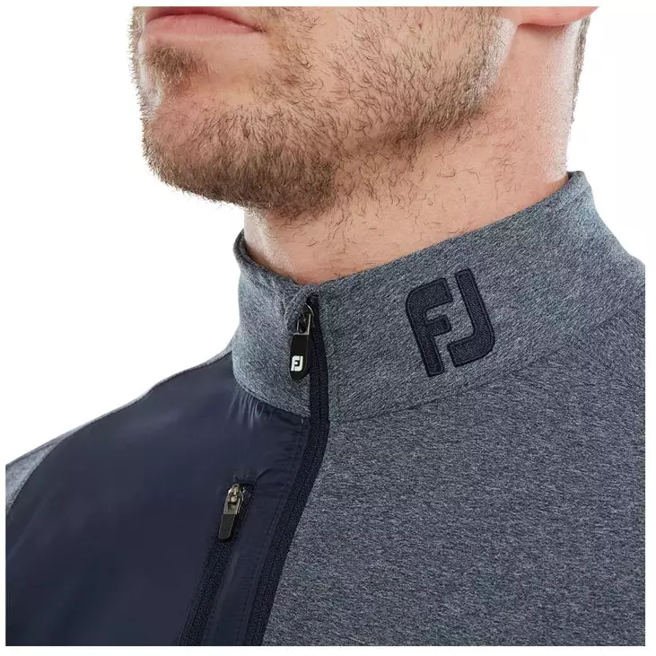 Footjoy Pull Heather Chill Out XP Heather Navy - Image 4