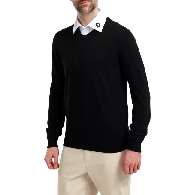Footjoy Pullover Col V Noir - Image 2