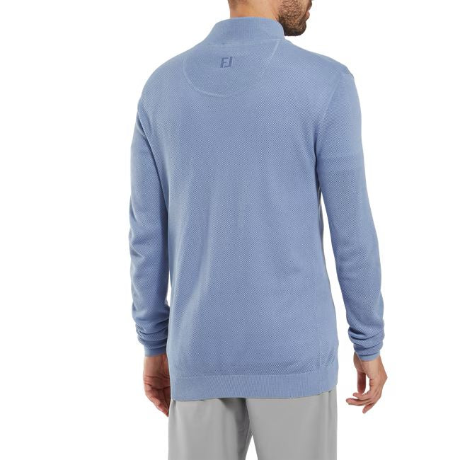 Footjoy Pullover Drirelease avec patte de boutonnage Bleu claire - Image 3