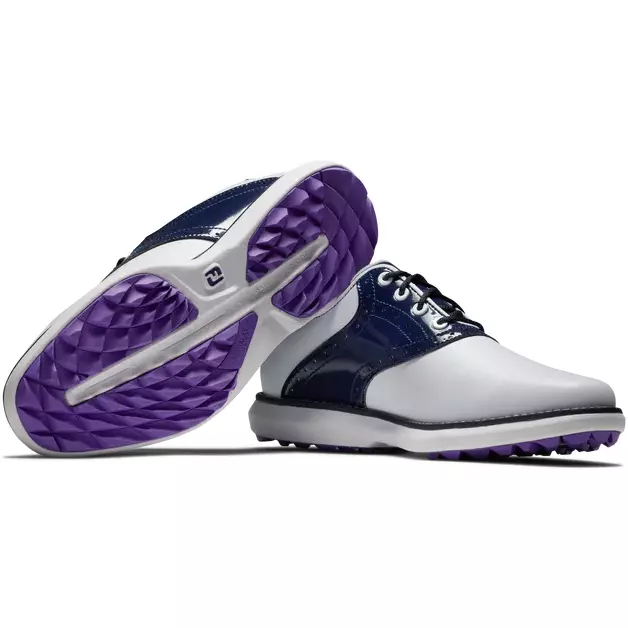 Footjoy Traditions spikeless LADY Blanche Navy violet - Image 5