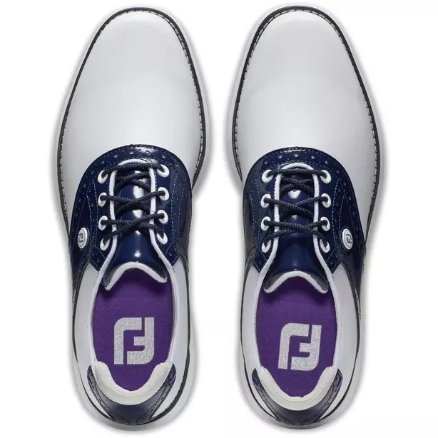 Footjoy Traditions spikeless LADY Blanche Navy violet - Image 6