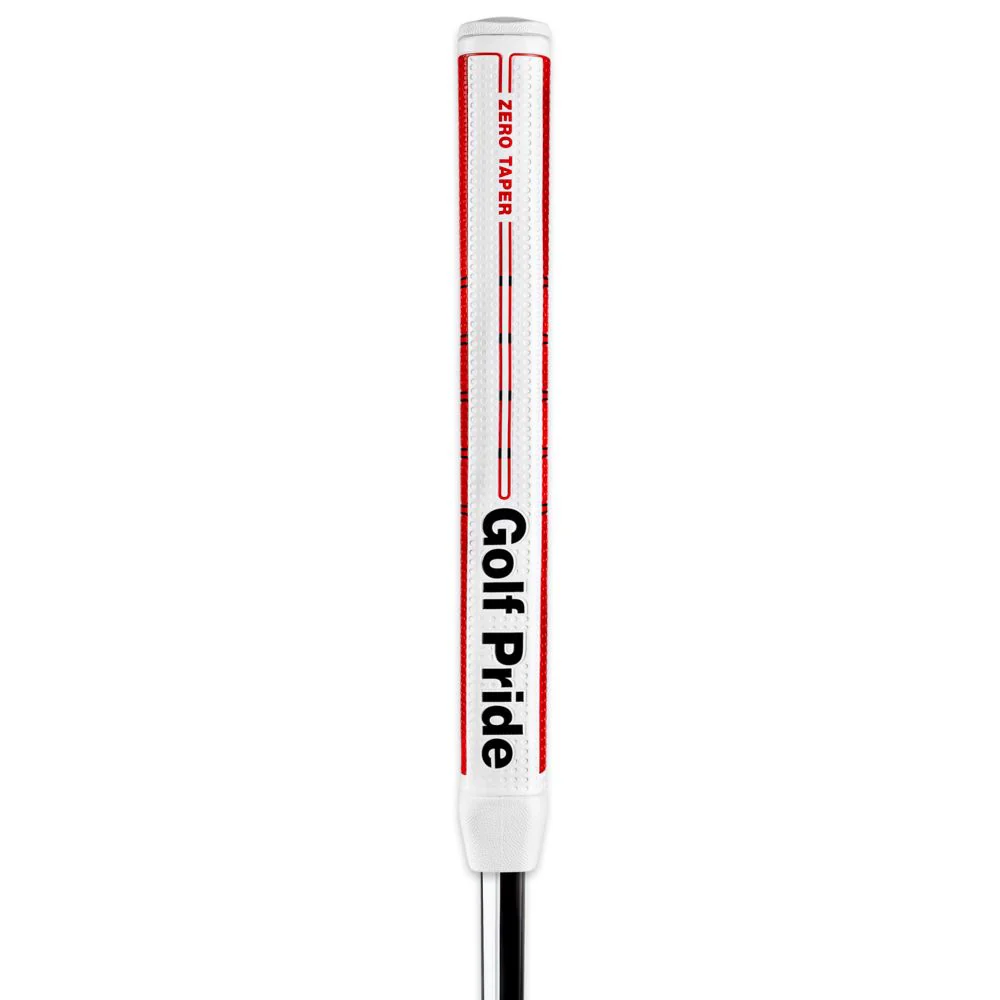 Golf Pride Grip putter Zero Taper Straight Blanc Rouge