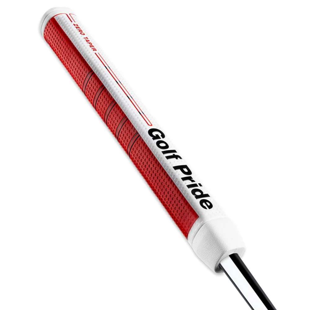 Golf Pride Grip putter Zero Taper Straight Blanc Rouge - Image 3