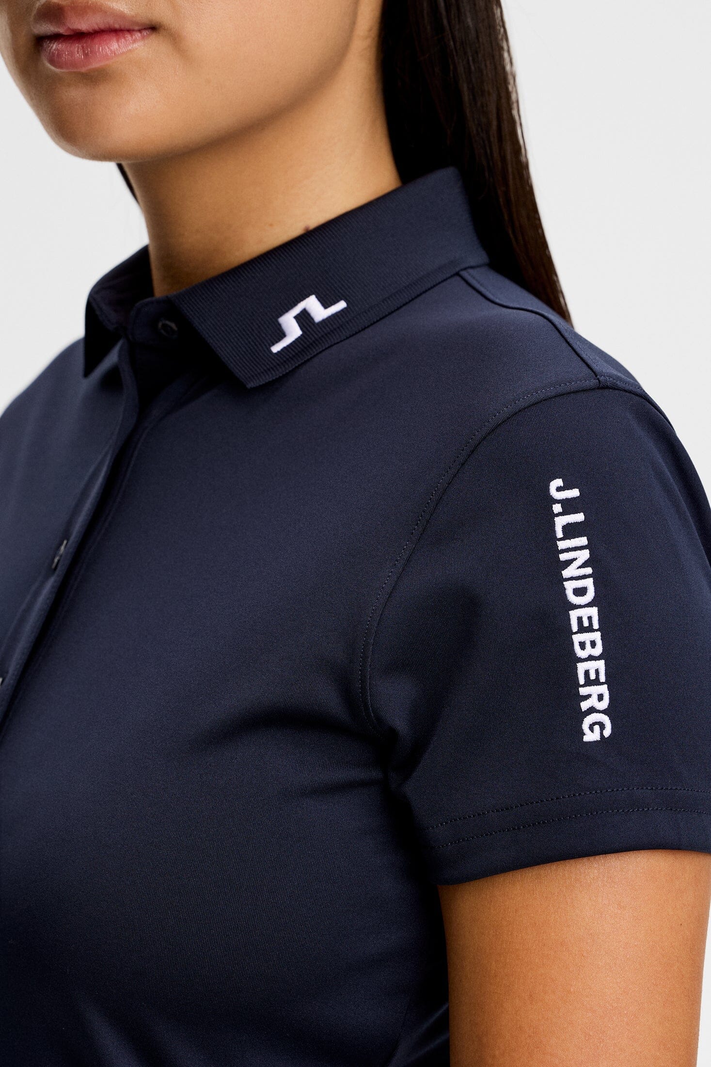 J.Lindeberg Polo Femme Tour Tech JL Navy - Image 5