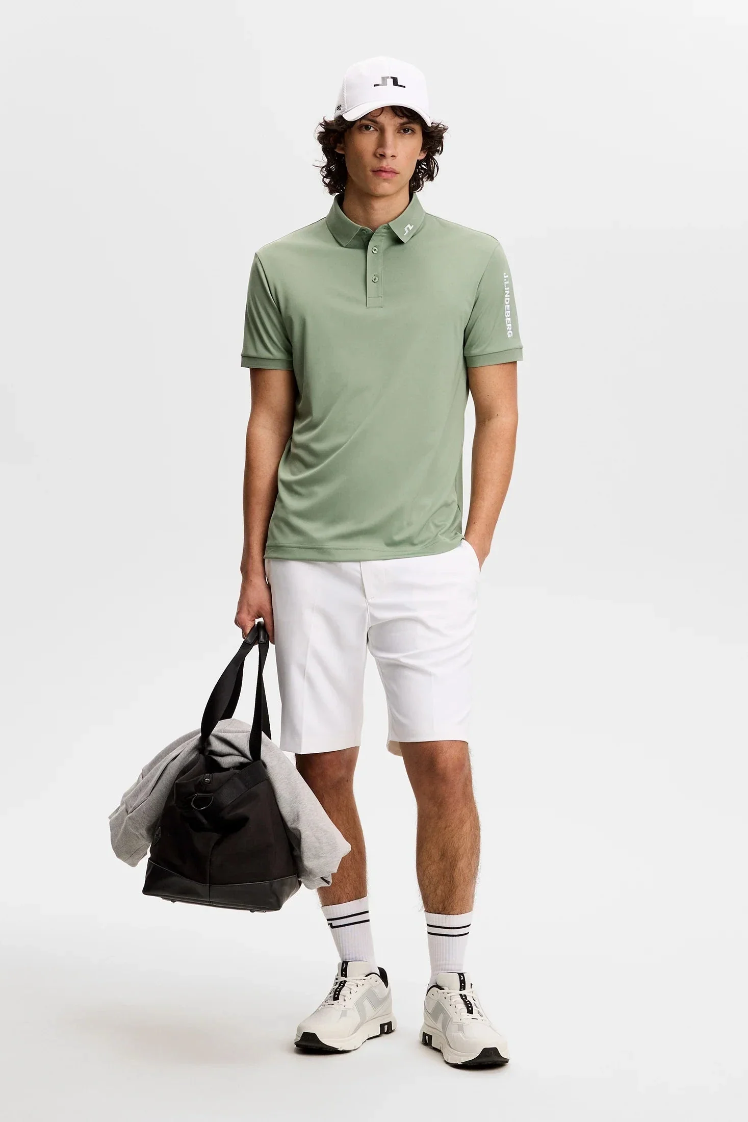 J.Lindeberg Polo Tour Tech Hedge Green - Image 4