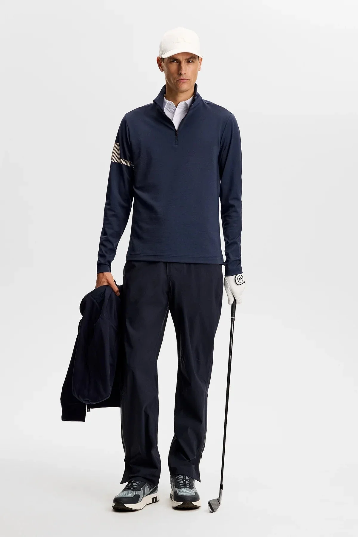 J.Lindeberg Pull Heath Strike Zip Navy - Image 4