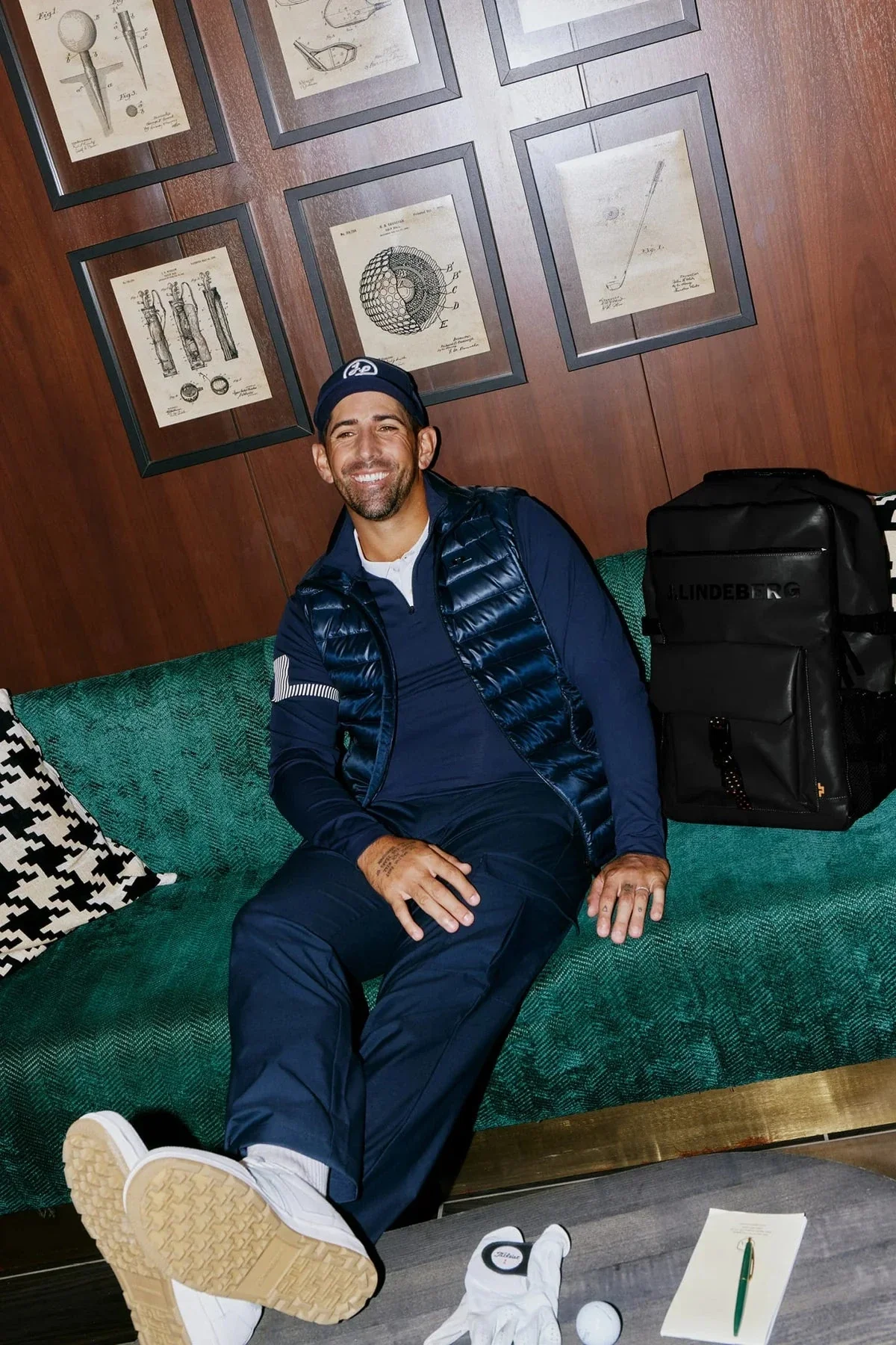 J.Lindeberg Pull Heath Strike Zip Navy - Image 6