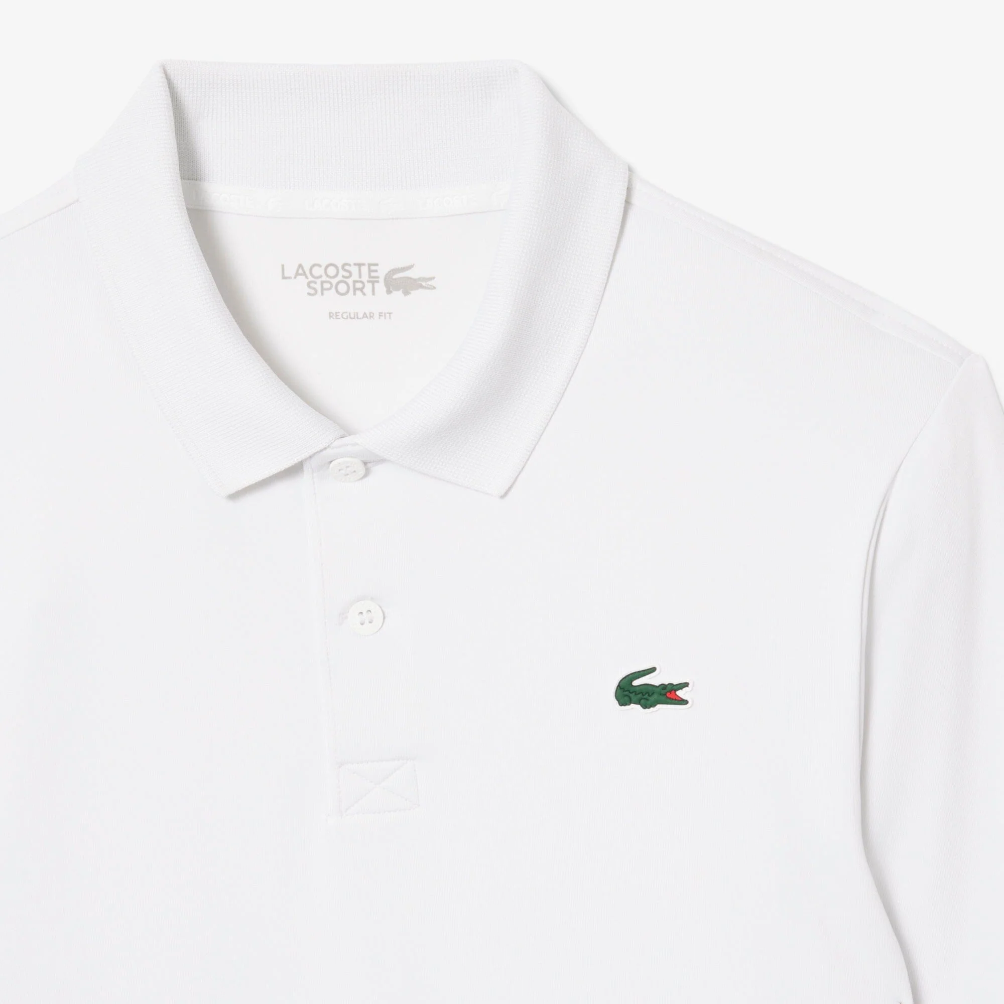Lacoste Polo manches longues Regular Fit Ultra Dry Blanc - Image 4