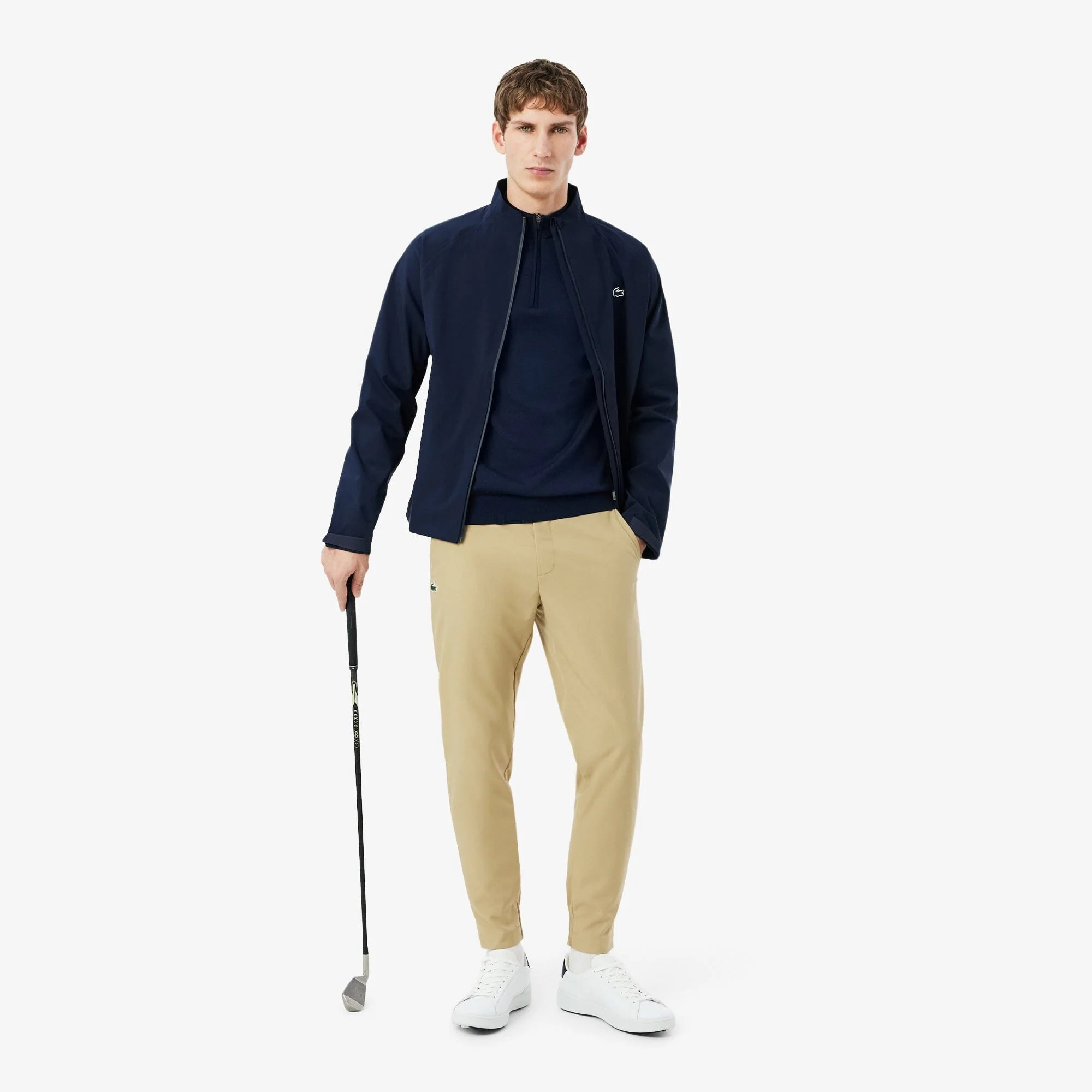 Lacoste Pull Golf quart-zip thermorégulateur Bleu Nuit - Image 4