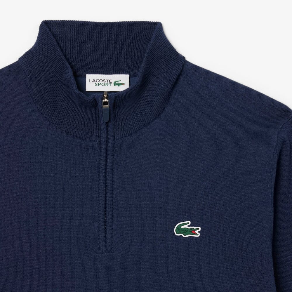 Lacoste pull quart-zip Golf Coupe vent Bleu Nuit - Image 4