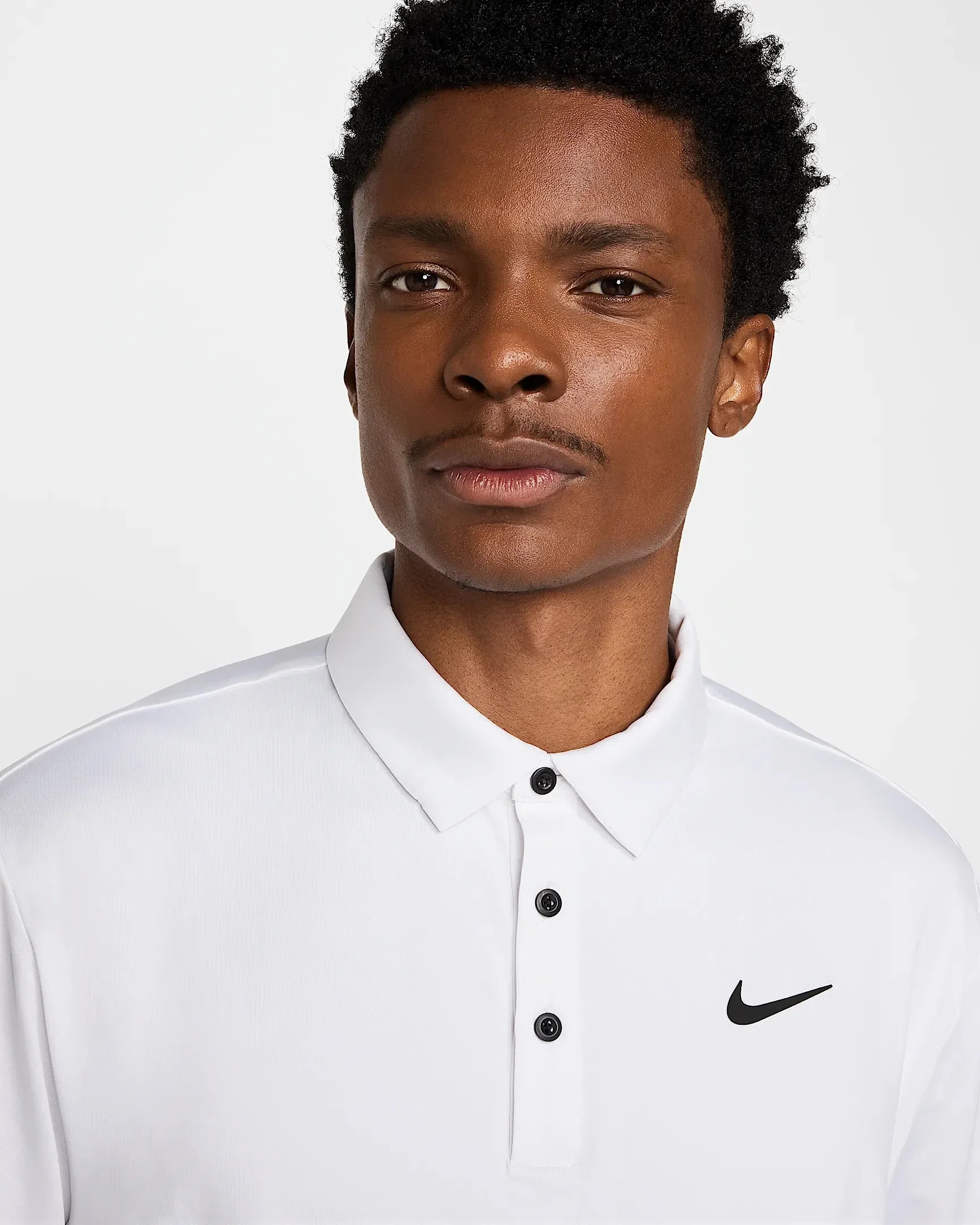 Nike Polo Dri Fit Solid Tour White - Image 3