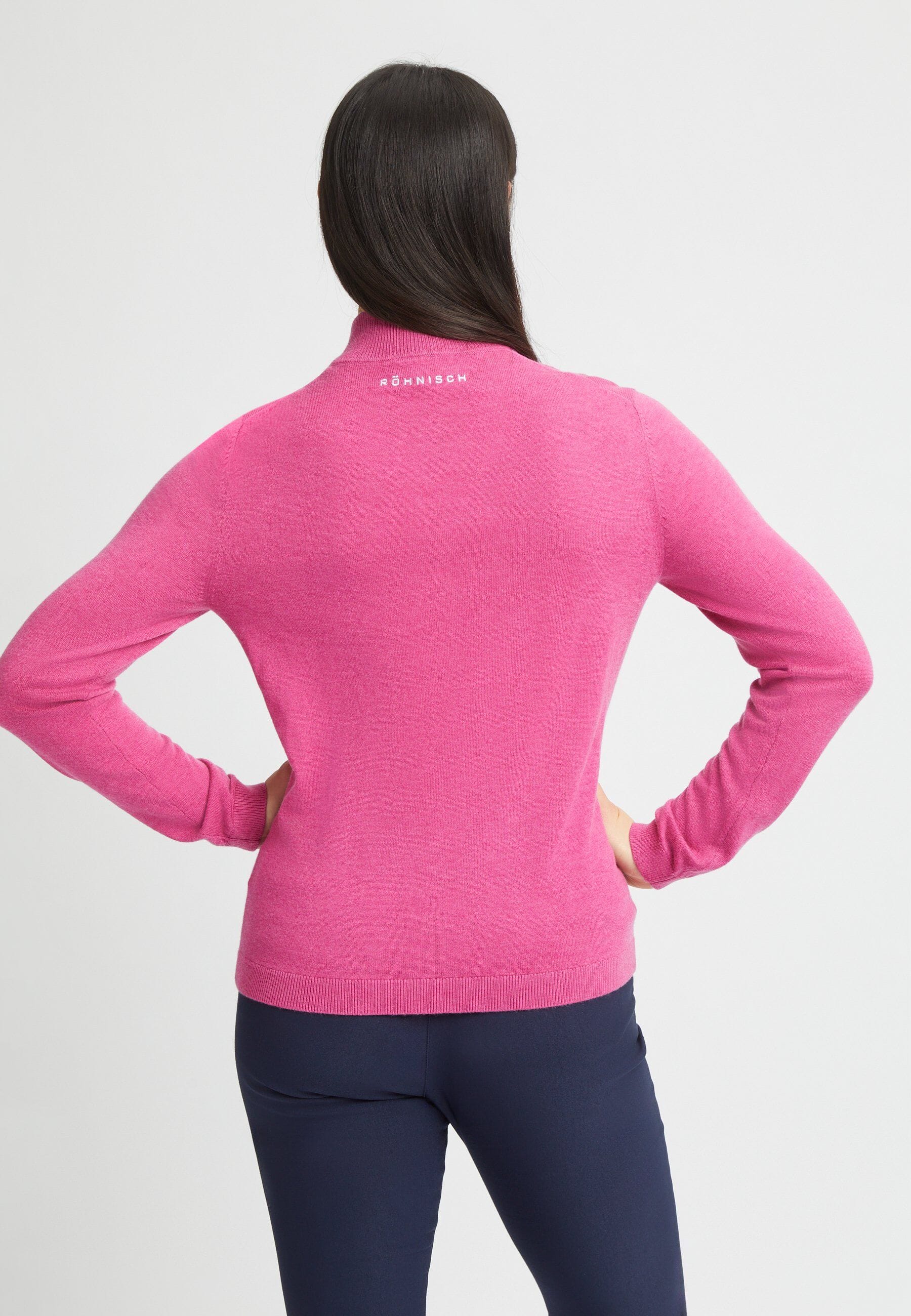 Röhnisch Kora pull demi zip Carmine Rose - Image 3