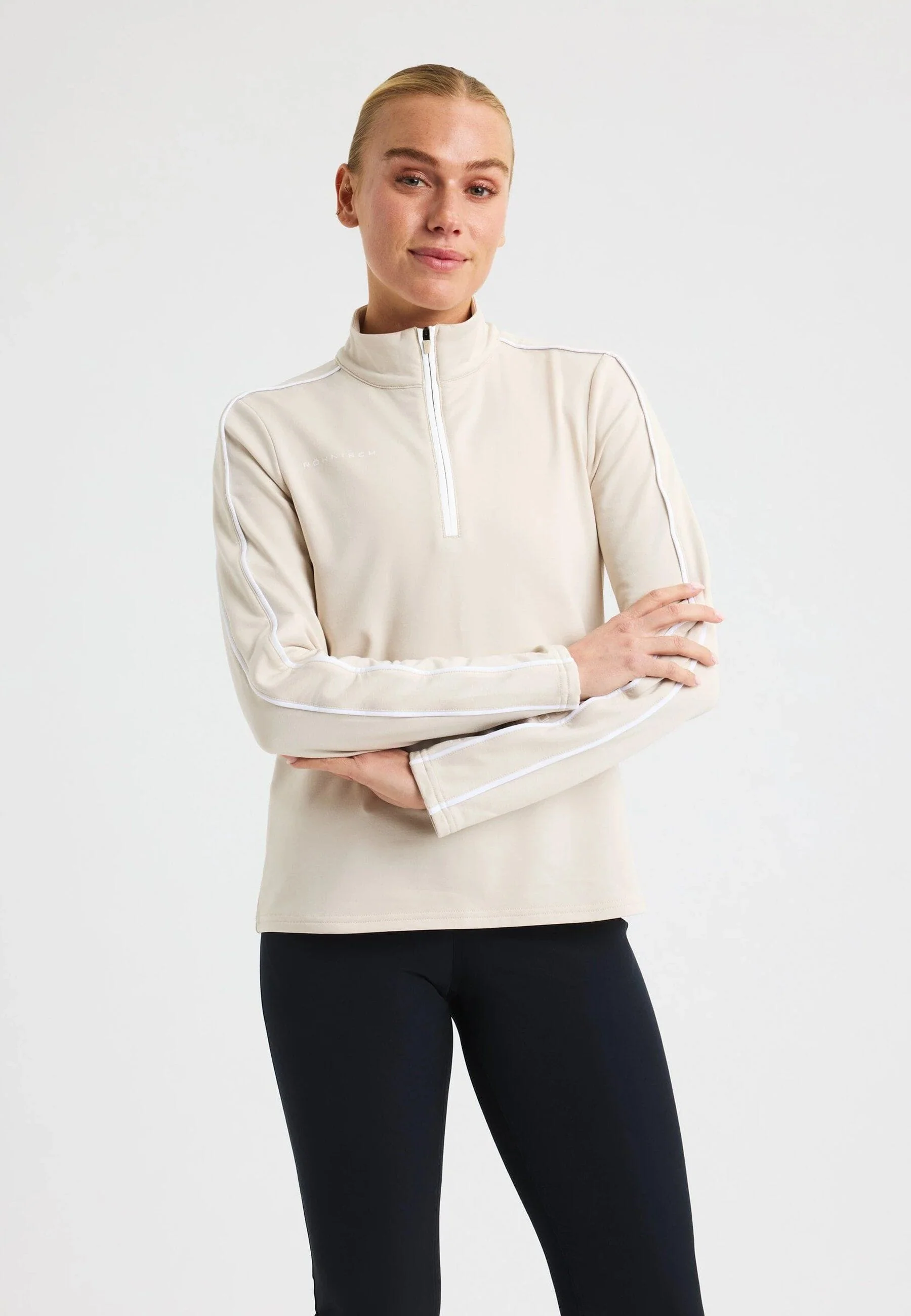 Rohnisch Pull AMIE Demi Zip beige - Image 4