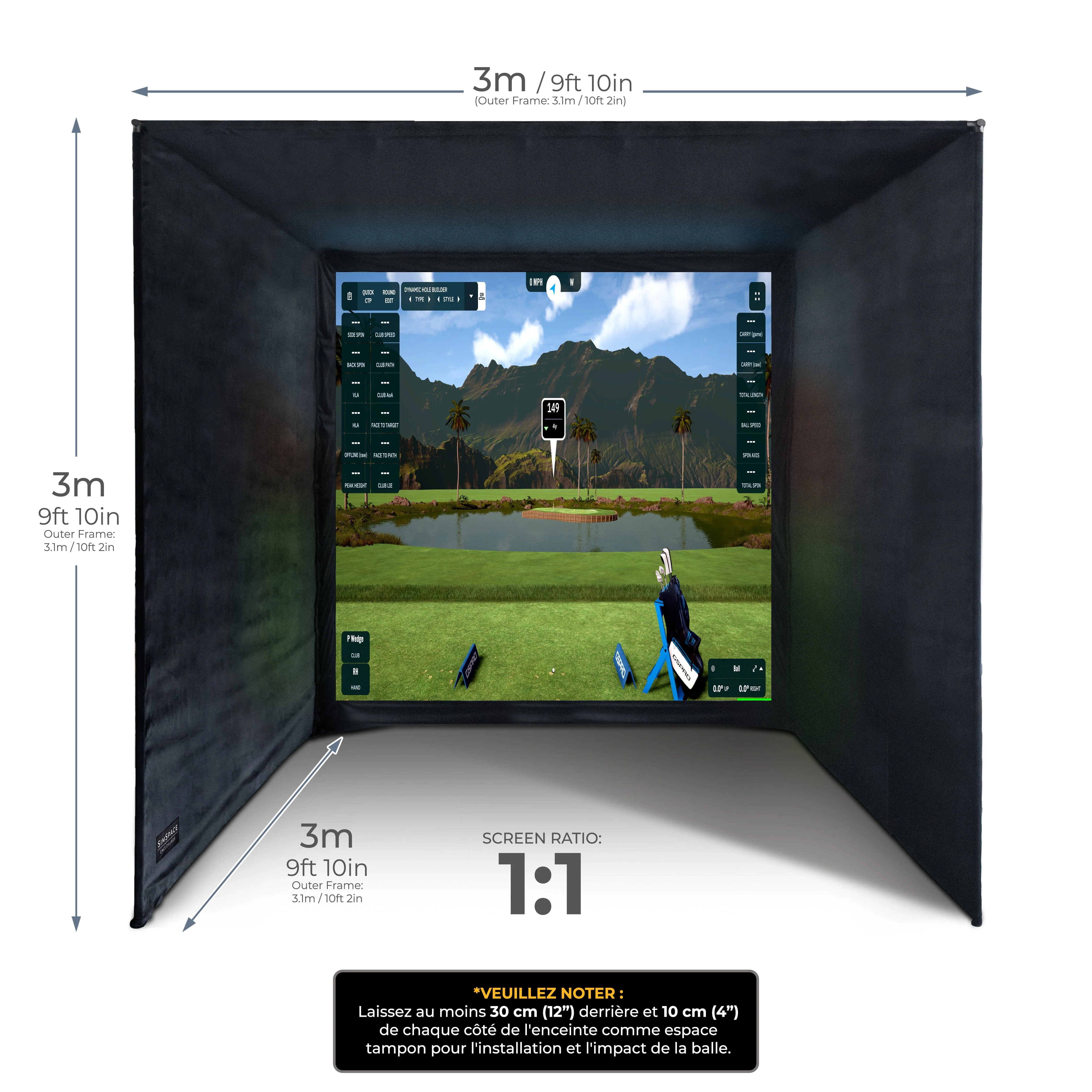 SimSpace Cage pour simulateur de golf - Image 11