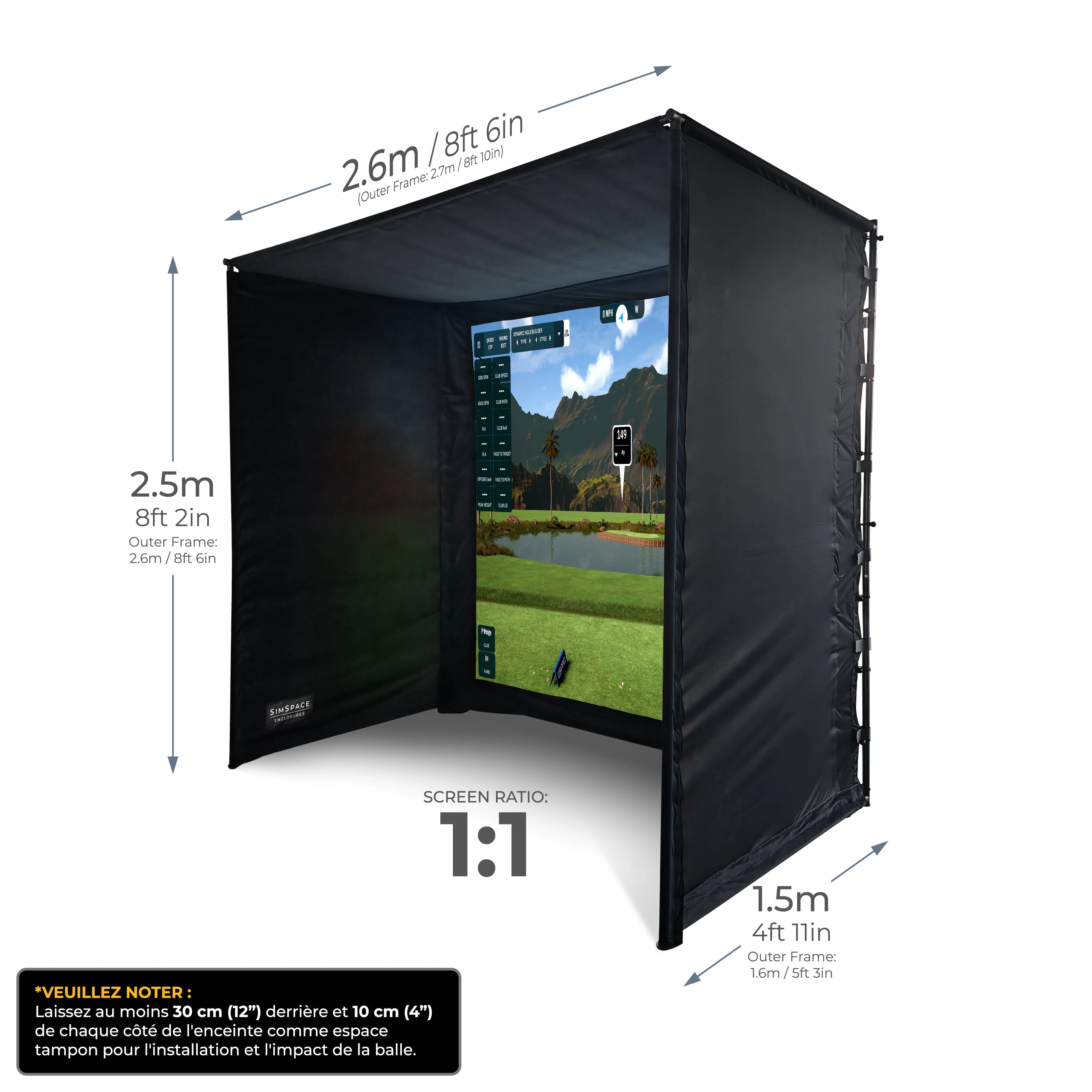 SimSpace Cage pour simulateur de golf - Image 7