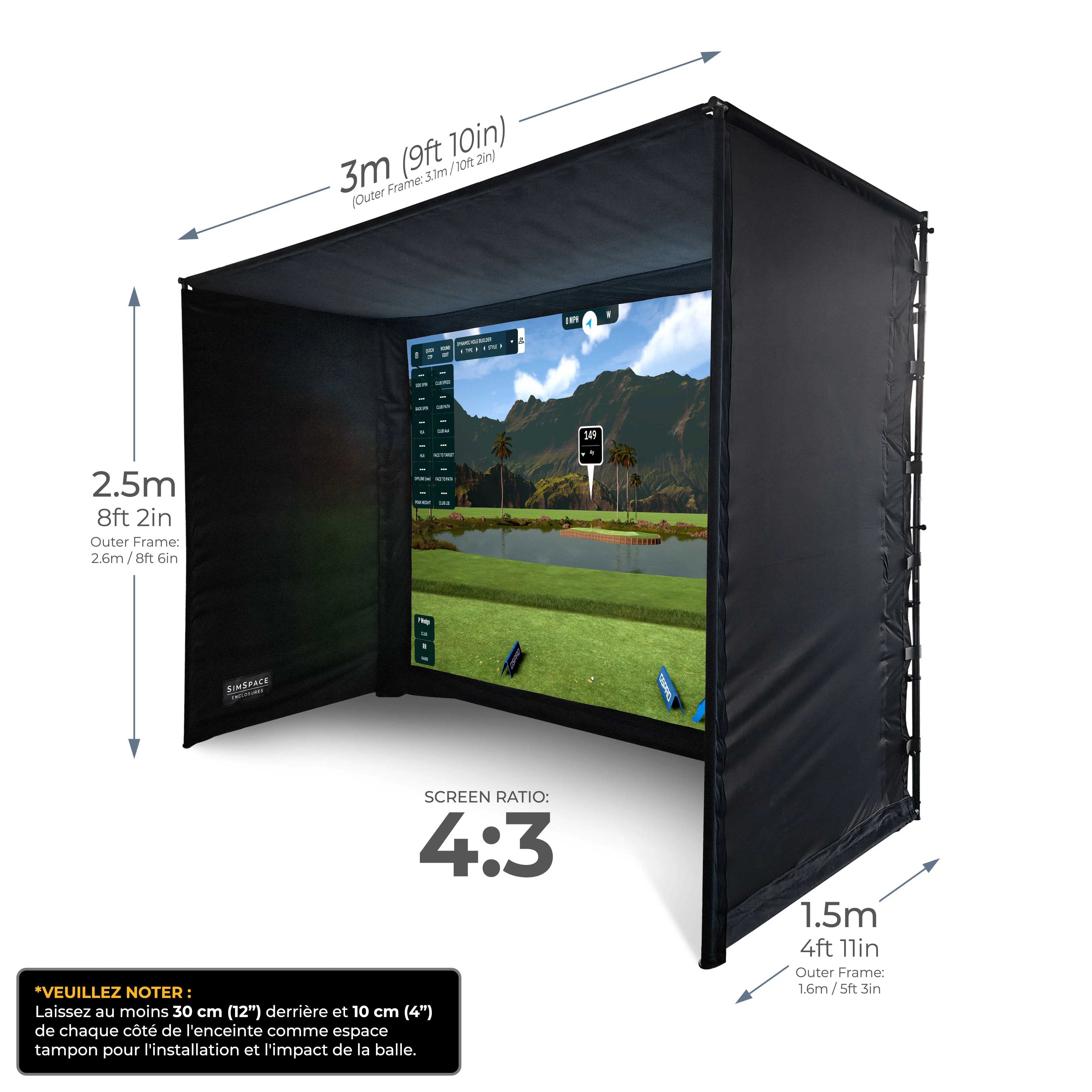 SimSpace Cage pour simulateur de golf - Image 8