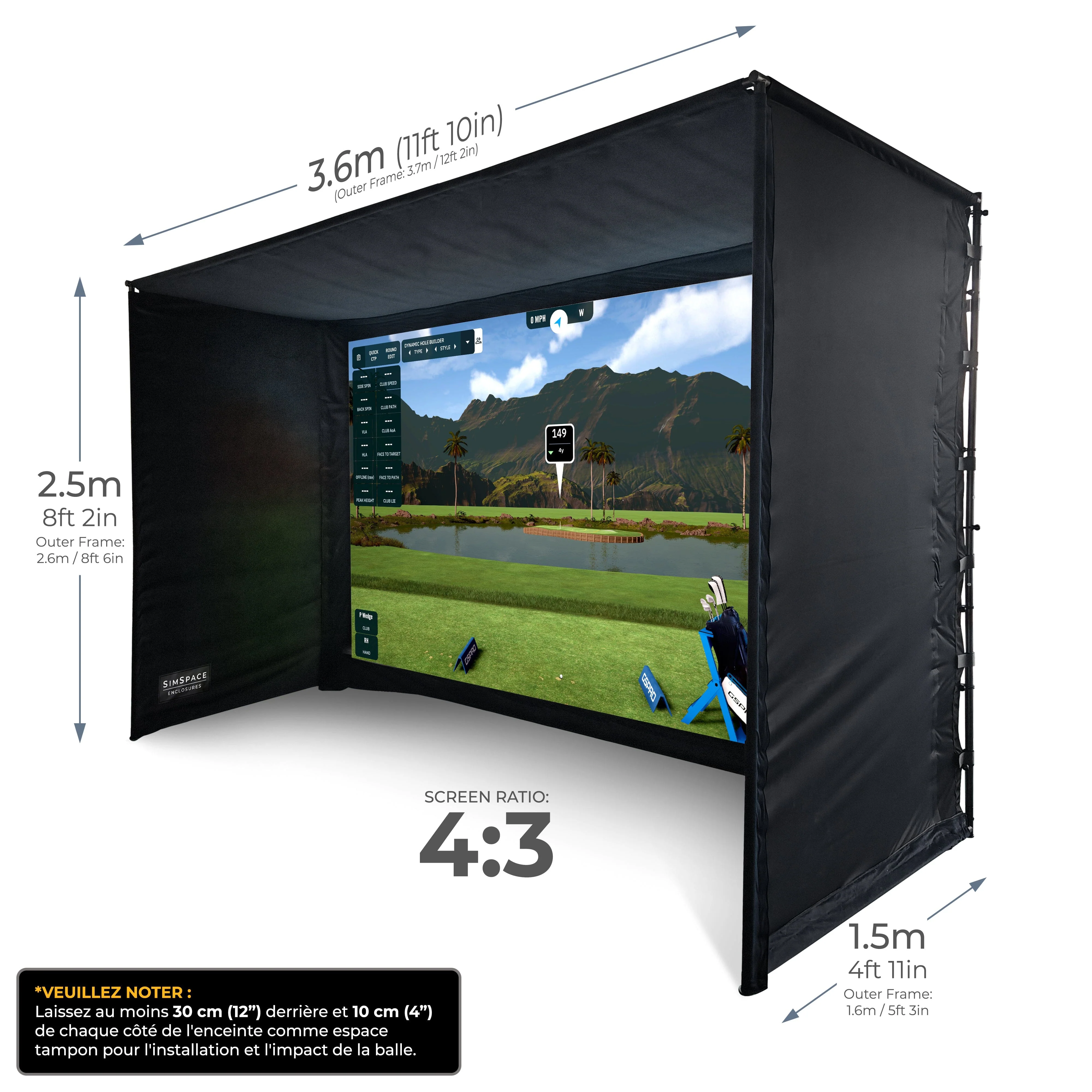 SimSpace Cage pour simulateur de golf - Image 9