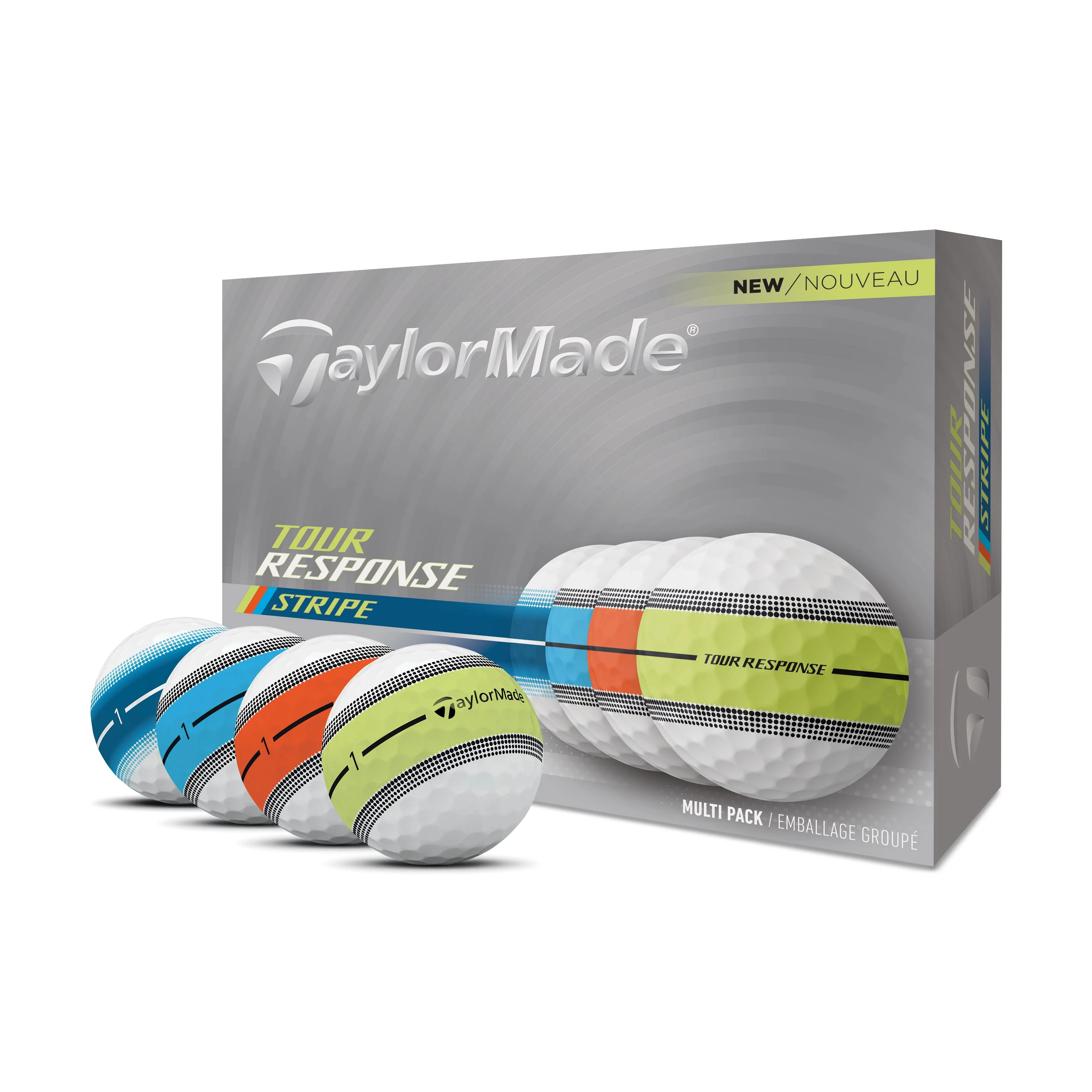 TaylorMade Balles Tour Response STRIPE MUTLI 2025 (Boite de 12) - Image 3