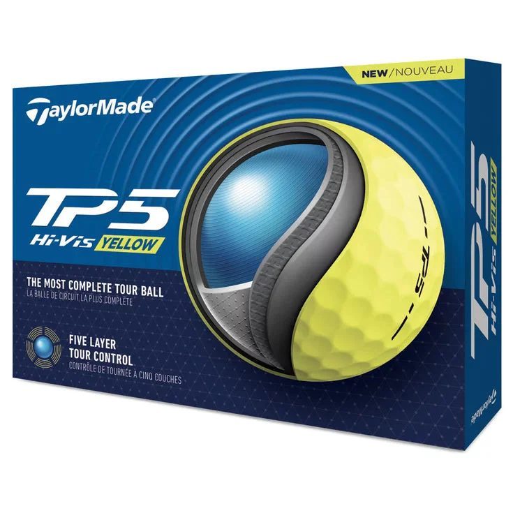 TAYLORMADE BALLES TP5 Jaune 2024 (boite de 12)