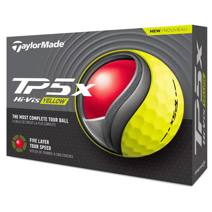 TAYLORMADE BALLES TP5X Jaune 2024 (boite de 12)