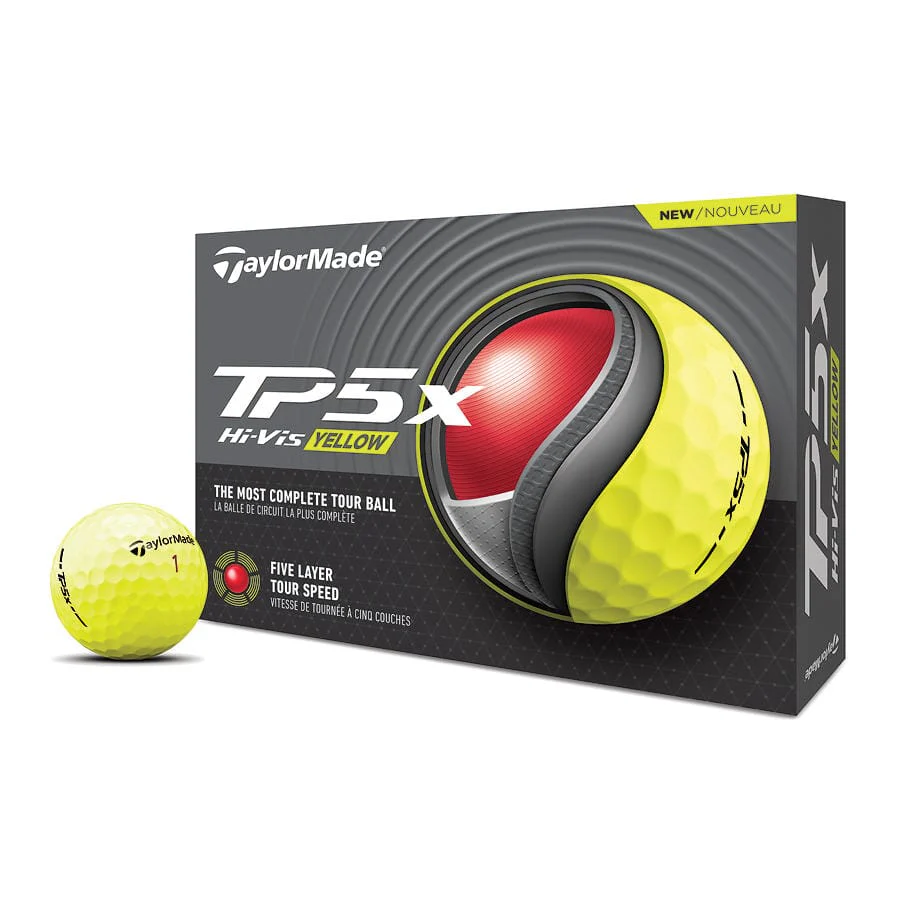TAYLORMADE BALLES TP5X Jaune 2024 (boite de 12) - Image 3