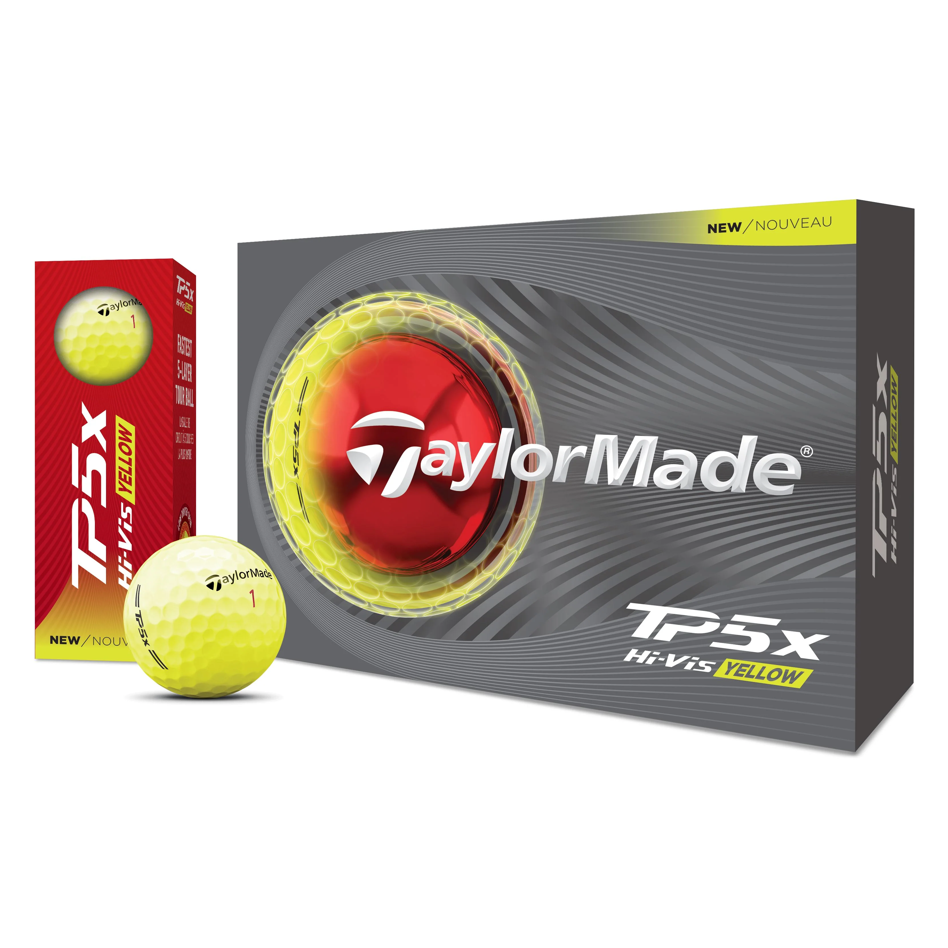 TAYLORMADE BALLES TP5X Jaune 2026 (boite de 12) - Image 5