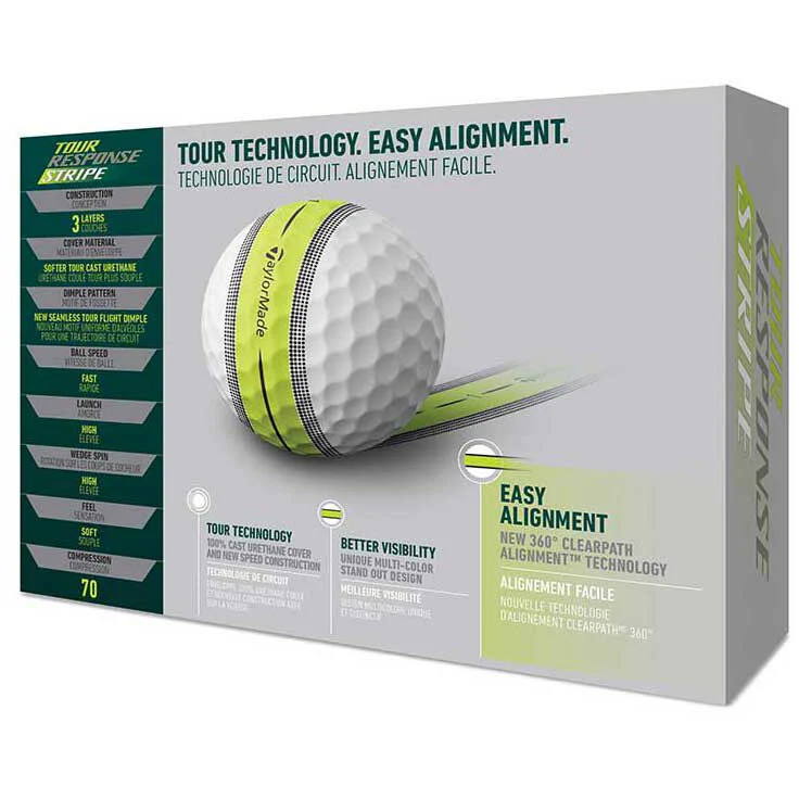 TaylorMade Balles Tour Response STRIPE 2024 (Boite de 12) - Image 3