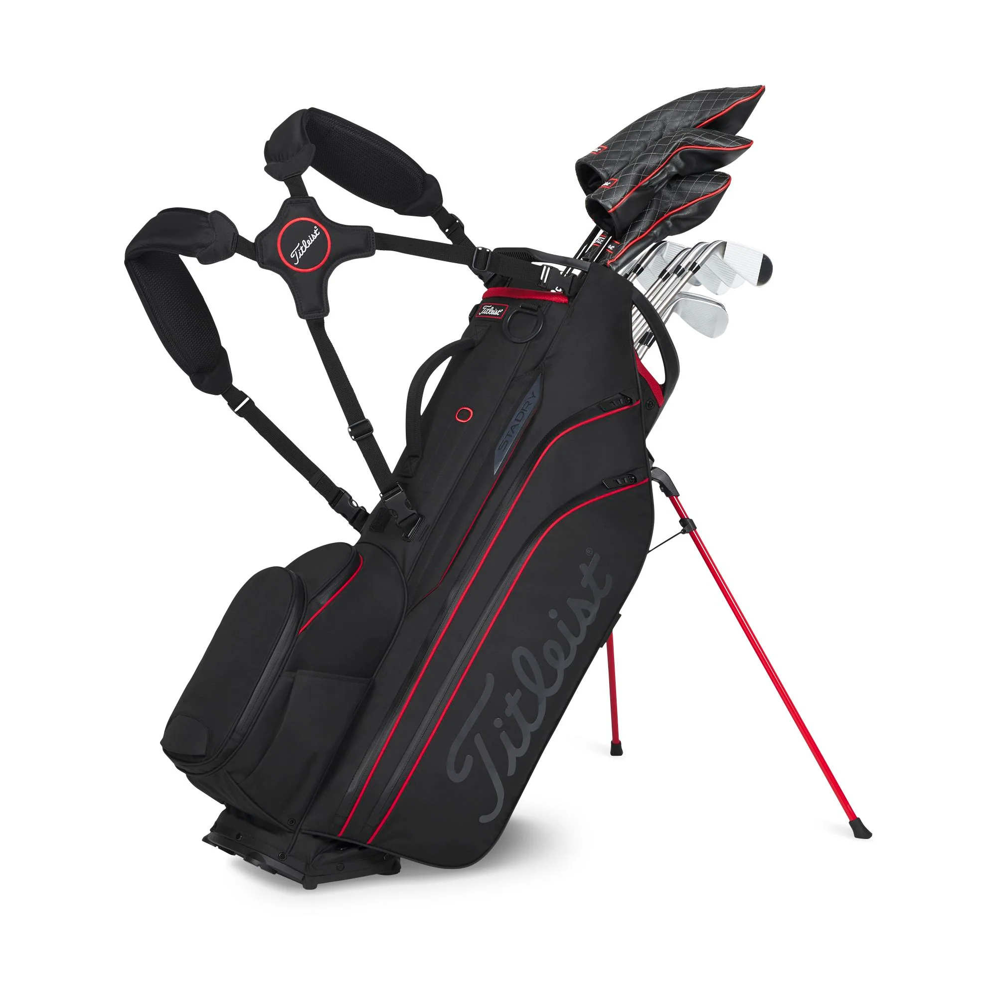 Titleist Sac Trépied Hybrid 14 StaDry Black Black Red 2026 - Image 3
