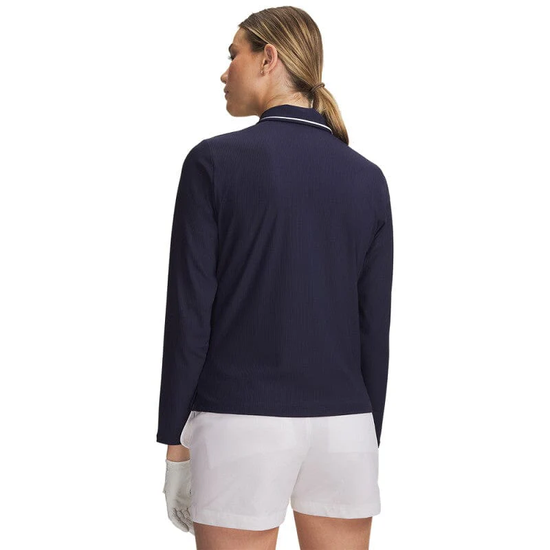 Under Armour Polo à Manche Longue Femme Drive Chill Bleu Marine - Image 2
